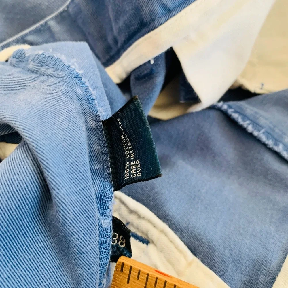Vintage POLO‎ RALPH LAUREN Shorts Mens 36 Blue Chino Prospect Cotton